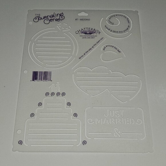 3 Journaling Genie Chatterbox Stencils Lot Fancy First Letter Christmas Wedding - Picture 3 of 8